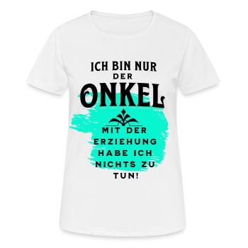 Der Onkel und die Erziehung - Frauen T-Shirt atmungsaktiv - Weiß - Vorne - AI Model Female 172 dark (172cm)