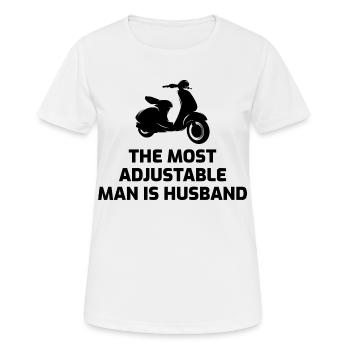 Roller Fahrer Roller Motorrad Ehemann Ehefrau - Frauen T-Shirt atmungsaktiv - Weiß - Vorne - AI Model Female 172 dark (172cm)