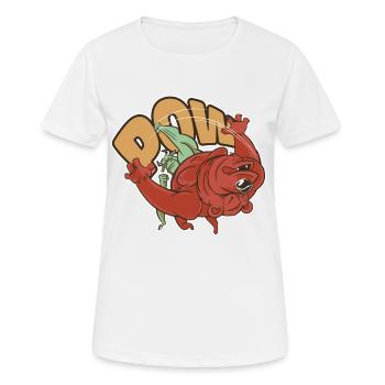 Bull and Bear Boxing Fight & Funny Stock Market - Frauen T-Shirt atmungsaktiv - Weiß - Vorne - AI Model Female 172 dark (172cm)