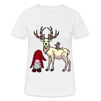 Nikolaus Xmas Weihnachten Fantasy Christmas Kind - Frauen T-Shirt atmungsaktiv - Weiß - Vorne - AI Model Female 172 dark (172cm)