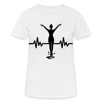 Herzschlag Turmspringer - Wassersport Athlet - Frauen T-Shirt atmungsaktiv - Weiß - Vorne - AI Model Female 172 dark (172cm)