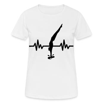 Herzschlag Turmspringer - Wassersport Athlet - Frauen T-Shirt atmungsaktiv - Weiß - Vorne - AI Model Female 172 dark (172cm)