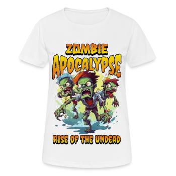 Zombie Apocalypse Halloween Zombie Hunter Undead - T-shirt respirant Femme - blanc - Devant - AI Model Female 172 dark (172cm)
