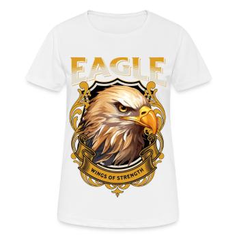 aigle, tête d’aigle, oiseau de proie, oiseau de proie, animal, nature - T-shirt respirant Femme - blanc - Devant - AI Model Female 172 dark (172cm)
