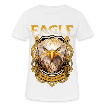 aigle, tête d’aigle, oiseau de proie, oiseau de proie, animal, nature - T-shirt respirant Femme - blanc - Devant - AI Model Female 172 dark (172cm)