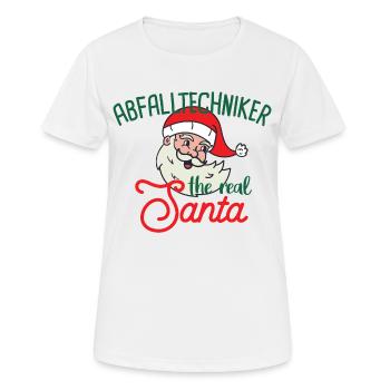 Technicien des déchets, le vrai Père Noël - T-shirt respirant Femme - blanc - Devant - AI Model Female 172 dark (172cm)