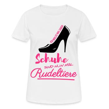 Schuhe Rudeltiere shoppen Schuhtick High heels - Frauen T-Shirt atmungsaktiv - Weiß - Vorne - AI Model Female 172 dark (172cm)