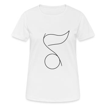 Musik Note Tabulatur Lied Notenschlüssel Tattoo - Frauen T-Shirt atmungsaktiv - Weiß - Vorne - AI Model Female 172 dark (172cm)