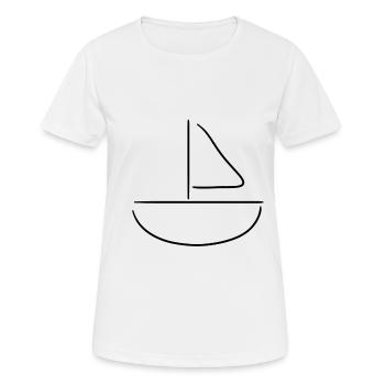 Segeln Wassersport Segelboot Yacht Boot Wasser - Frauen T-Shirt atmungsaktiv - Weiß - Vorne - AI Model Female 172 dark (172cm)