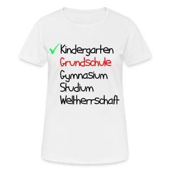 La formation de plan d’avenir amusant ToDo Cadeau - T-shirt respirant Femme - blanc - Devant - AI Model Female 172 dark (172cm)