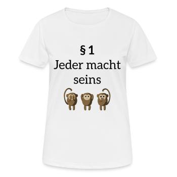 Paragraphe 1 Tout le monde fait son cadeau drôle - T-shirt respirant Femme - blanc - Devant - AI Model Female 172 dark (172cm)
