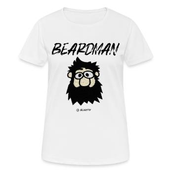 Beardman idée cadeau drôle homme barbu - T-shirt respirant Femme - blanc - Devant - AI Model Female 172 dark (172cm)