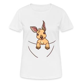 Baby Känguru Wildtiere Zoo Kinder Kleinkind Kind - Frauen T-Shirt atmungsaktiv - Weiß - Vorne - AI Model Female 172 dark (172cm)