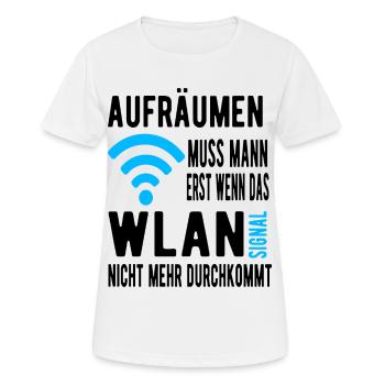 Aufräumen Wlan Signal - Frauen T-Shirt atmungsaktiv - Weiß - Vorne - AI Model Female 172 dark (172cm)