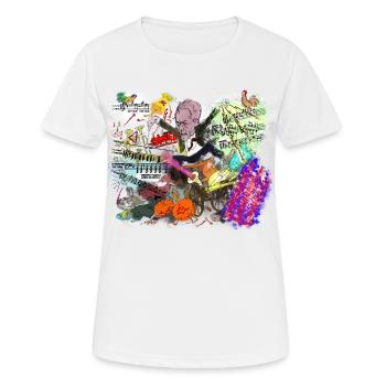 Gustav Mahler dirigiert an der Wiener Staatsoper - Frauen T-Shirt atmungsaktiv - Weiß - Vorne - AI Model Female 172 dark (172cm)