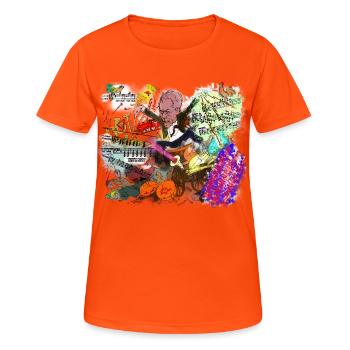 Gustav Mahler conducts at the Vienna State Opera - Women's Breathable T-Shirt - neon orange - Front - AI Model Female 172 dark (172cm)
