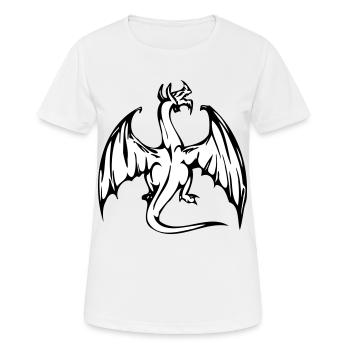 Dragon 002 - Frauen T-Shirt atmungsaktiv - Weiß - Vorne - AI Model Female 172 dark (172cm)