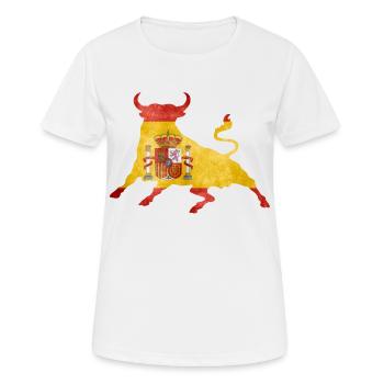 Pride Spain National Flag and Populous Country Fun - Women's Breathable T-Shirt - white - Front - AI Model Female 172 dark (172cm)
