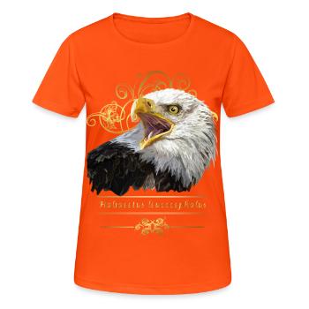 Bald eagle - Women's Breathable T-Shirt - neon orange - Front - AI Model Female 172 dark (172cm)