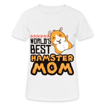 Hamster Mama Dwarf Hamster Gold Hamster Roder - Women's Breathable T-Shirt - white - Front - AI Model Female 172 dark (172cm)