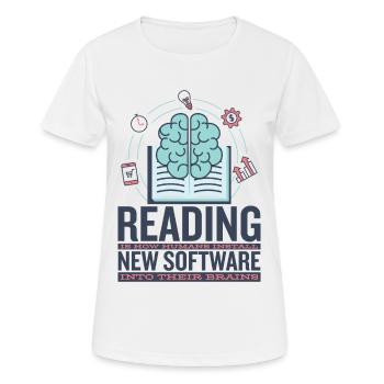 Lesen Leseratte Leser Leserin Bücher Bibliothekar - Frauen T-Shirt atmungsaktiv - Weiß - Vorne - AI Model Female 172 dark (172cm)
