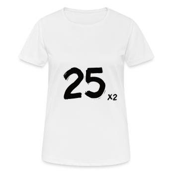 50e anniversaire Drôle de phrases - T-shirt respirant Femme - blanc - Devant - AI Model Female 172 dark (172cm)