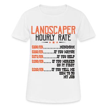 Gardennursery Gardener Landscape Gardener - Women's Breathable T-Shirt - white - Front - AI Model Female 172 dark (172cm)