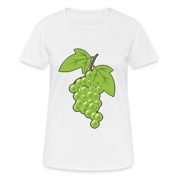 Raisins Raisins Jardiniers amateurs Récolte Vigne - T-shirt respirant Femme - blanc - Devant - AI Model Female 172 dark (172cm)