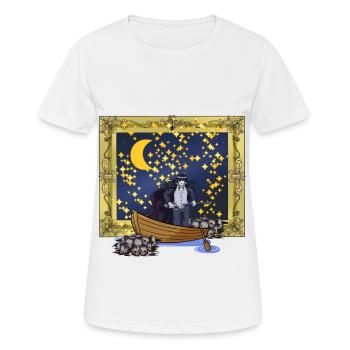 Starry Sky Fantasy Warrior Sword Fight Mort - T-shirt respirant Femme - blanc - Devant - AI Model Female 172 dark (172cm)