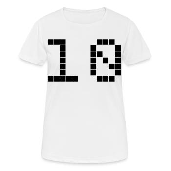 Number 10 - Women's Breathable T-Shirt - white - Front - AI Model Female 172 dark (172cm)
