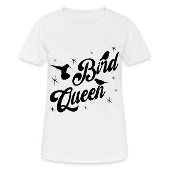 Bird Queen - Birding - Birdwatcher Idée cadeau - T-shirt respirant Femme - blanc - Devant - AI Model Female 172 dark (172cm)
