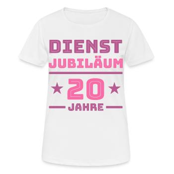Dienstjubiläum 20 Jahre Firmenjubiläum Glückwunsch - Frauen T-Shirt atmungsaktiv - Weiß - Vorne - AI Model Female 172 dark (172cm)