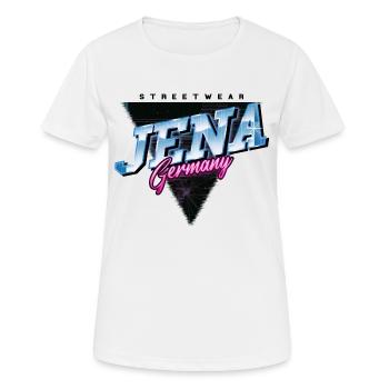 Jena Allemagne City Skyline Vintage Rétro - T-shirt respirant Femme - blanc - Devant - AI Model Female 172 dark (172cm)