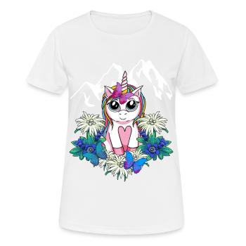 Alps Unicorn Spring Mythical Animals Alm Children - Women's Breathable T-Shirt - white - Front - AI Model Female 172 dark (172cm)