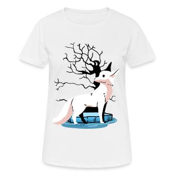 Wildtiere Arktis Nordpol Fuchs Füchse Kind Polar - Frauen T-Shirt atmungsaktiv - Weiß - Vorne - AI Model Female 172 dark (172cm)