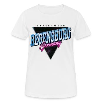 Ratisbonne Allemagne City Skyline Vintage Retro - T-shirt respirant Femme - blanc - Devant - AI Model Female 172 dark (172cm)