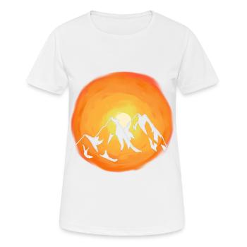 Sunshine Mountains Wilderness Sunbeams Mountain - Women's Breathable T-Shirt - white - Front - AI Model Female 172 dark (172cm)
