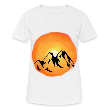 Sunshine Mountains Mountain Summit Mountaineer Alm - Women's Breathable T-Shirt - white - Front - AI Model Female 172 dark (172cm)