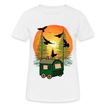 Construction trailer naturally different unusual living camp - Women's Breathable T-Shirt - white - Front - AI Model Female 172 dark (172cm)
