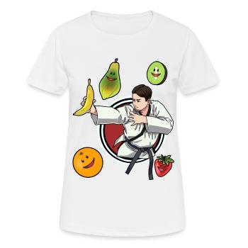 Self-Défense Vitamines Fruit Judo Fruit Victoire - T-shirt respirant Femme - blanc - Devant - AI Model Female 172 dark (172cm)
