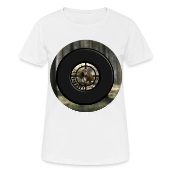 Un sanglier à travers la lunette - T-shirt respirant Femme - blanc - Devant - AI Model Female 172 dark (172cm)