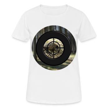 A wild boar in a riflescope - Women's Breathable T-Shirt - white - Front - AI Model Female 172 dark (172cm)