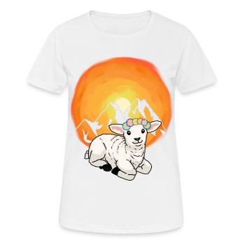 Mountains Austria Alps Lamb Sheep Nature Alm - Women's Breathable T-Shirt - white - Front - AI Model Female 172 dark (172cm)