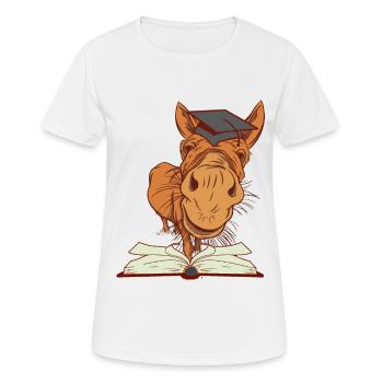 Esel Maultier Einschulung Erstklässler Klug schlau - Frauen T-Shirt atmungsaktiv - Weiß - Vorne - AI Model Female 172 dark (172cm)