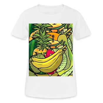Sommerzeit exotische saftige Früchte Obst Vitamine - Frauen T-Shirt atmungsaktiv - Weiß - Vorne - AI Model Female 172 dark (172cm)