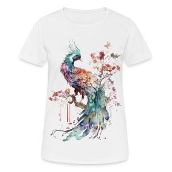 Vogel - Chinesischer Phönix - Frauen T-Shirt atmungsaktiv - Weiß - Vorne - AI Model Female 172 dark (172cm)