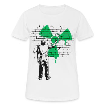 Atomkraft Ja bitte, Ja zu Atomenergie - Frauen T-Shirt atmungsaktiv - Weiß - Vorne - AI Model Female 172 dark (172cm)
