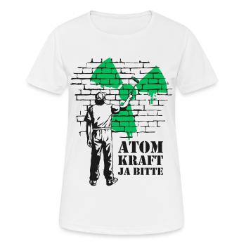 Atomkraft Ja bitte, Ja zu Atomenergie - Frauen T-Shirt atmungsaktiv - Weiß - Vorne - AI Model Female 172 dark (172cm)
