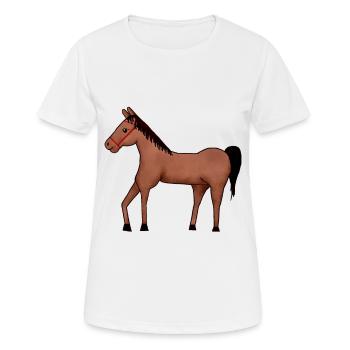 Ranch Far West Western équitation chevaux Cowboy - T-shirt respirant Femme - blanc - Devant - AI Model Female 172 dark (172cm)