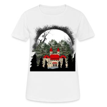 Château de conte de fées Moyen Âge Château Forteresse - T-shirt respirant Femme - blanc - Devant - AI Model Female 172 dark (172cm)